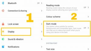 new android enable dark mode