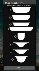 battery indicator select notch shape