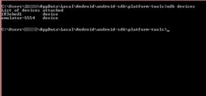 type your sdk command