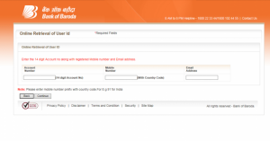 Enter your full details of bank of baroda