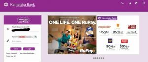 karnataka bank online registration details