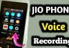 Jio phone me voice recording kaise kare