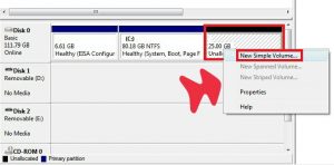 now select your volume