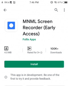 whatsapp mnml screen recorder