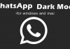 whatsapp dark mode enable on desktop