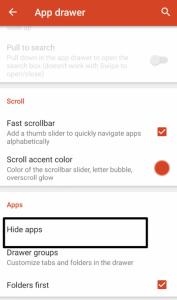 find to hide apps on android in hindi
