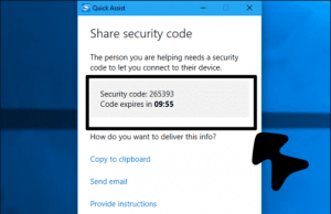 Open The Quick Assist tool To Other Computer