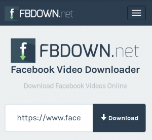 open the fbdown website