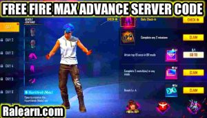Free Fire Max Advance Server Activation Code
