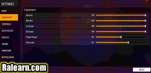 Free Fire Max Hack Sensitivity Settings