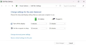 Windows High Performance power plan setting for Valorant