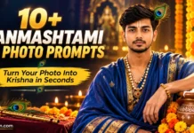 10+ Janmashtami AI Photo Editing Prompts to Create Krishna Images (2026) Janmashtami AI Photo Editing Prompts